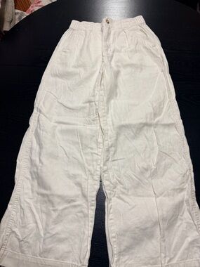 Madewell Cream Elastic-Waist Pants